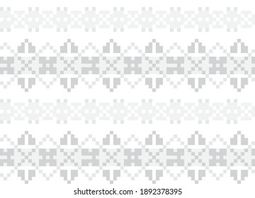 White Christmas fair isle pattern background for fashion textiles, knitwear and graphics