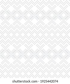 White Christmas fair isle pattern background for fashion textiles, knitwear and graphics