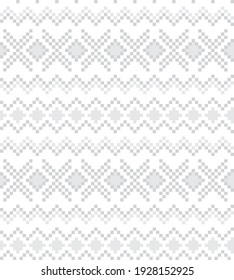 White Christmas fair isle pattern background for fashion textiles, knitwear and graphics