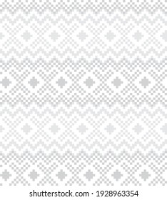 White Christmas fair isle pattern background for fashion textiles, knitwear and graphics