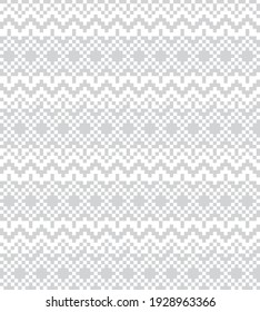 White Christmas fair isle pattern background for fashion textiles, knitwear and graphics