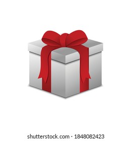 White Christmas gift box.