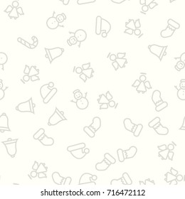 White Christmas Seamless Pattern - Great for Christmas and Winter Projects, Wrapping Paper, Backgrounds, Wallpapers.