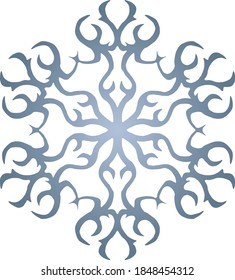 Diseño vectorial de copos de nieve de Navidad blanca para impresión o uso como afiche, tarjeta, volante o camiseta