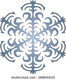 White Christmas Snowflakes vector design for print or use as poster, card, flyer or T Shirt