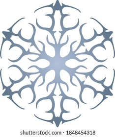 White Christmas Snowflakes vector design for print or use as poster, card, flyer or T Shirt
