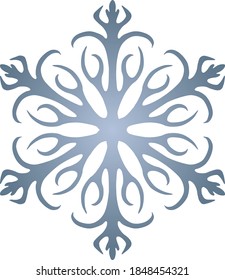 White Christmas Snowflakes vector design for print or use as poster, card, flyer or T Shirt