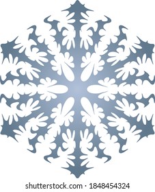 White Christmas Snowflakes vector design for print or use as poster, card, flyer or T Shirt