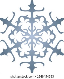 Diseño vectorial de copos de nieve de Navidad blanca para impresión o uso como afiche, tarjeta, volante o camiseta