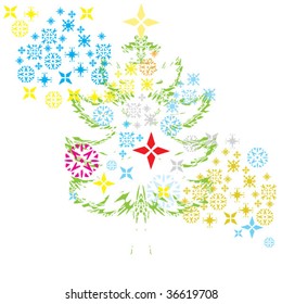 white Christmas stars