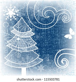 White Christmas tree