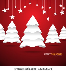 White Christmas Tree Concept Background
