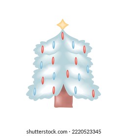 icono de árbol de navidad blanco estilo aislado