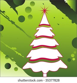 white christmas tree and star topper
