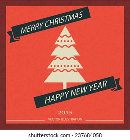 White Christmas tree. vector illustration
