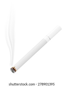 white cigarette vector illustration isolated on background