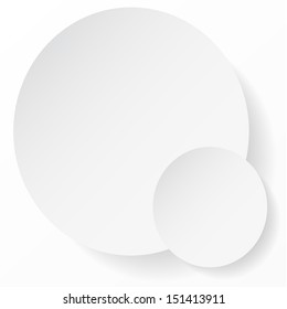 White circle abstract background with shadows for your business presentation.