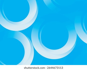 Fundo de padrão abstrato círculo branco com gradação, destacando-se no fundo azul brilhante. Ideal para designs gráficos animados e limpos, apresentações ou elementos digitais.