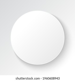 White circle banner with blank space