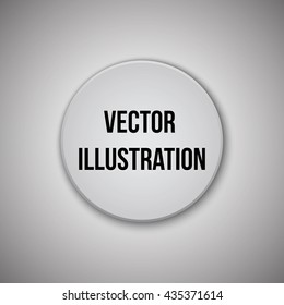 White circle banner. Button on white background Vector illustration.