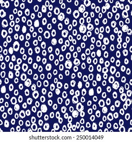 white circle with blue background