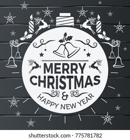 White Circle Christmas Poster