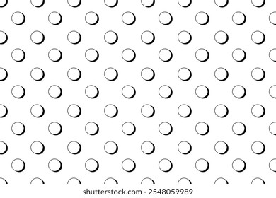 White circle dots pattern seamless. Vector illustration
