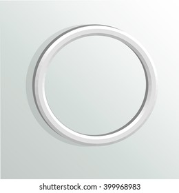white circle frame on white background