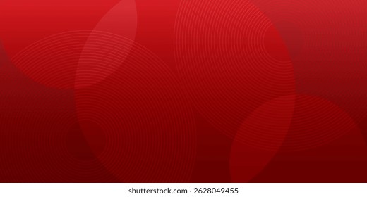 White circle geometric red abstract background. vector