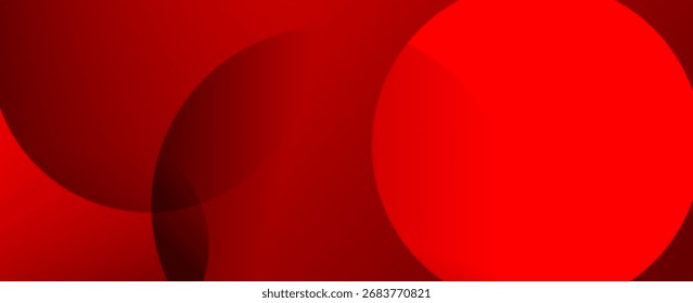 Fundo abstrato vermelho geométrico de círculo branco. vetor