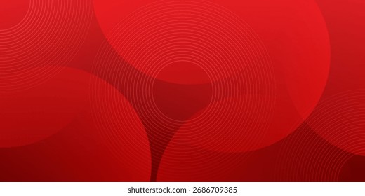 White circle geometric red abstract background. vector