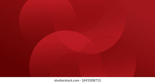 White circle geometric red abstract background. vector