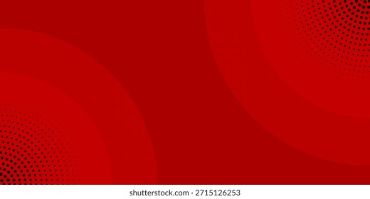 White circle geometric red abstract background. vector