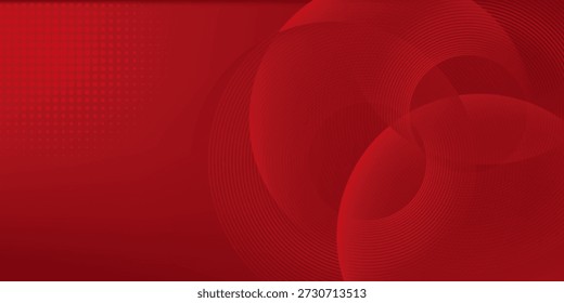 White circle geometric red abstract background. vector