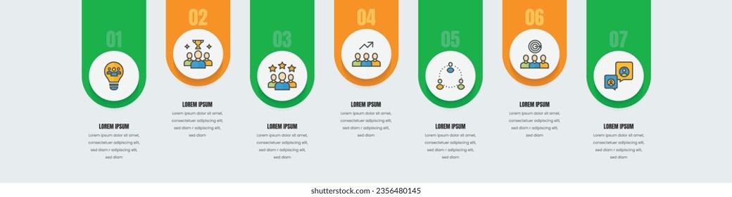 White circle infographic element with business icon