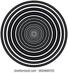 white circle in a circle on a white background, abstract