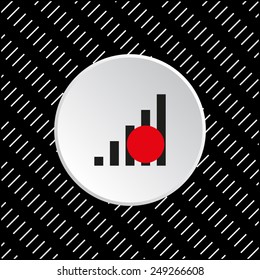 White circle on a black background. no signal