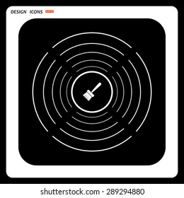 White circle on a black background