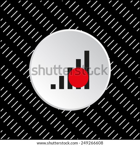 White circle on a black background. no signal