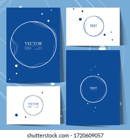 white circle on blue and white background
