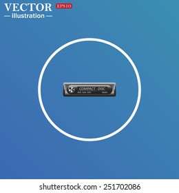 White circle on a blue background. Modern Car Audio , vector illustration, EPS 10
