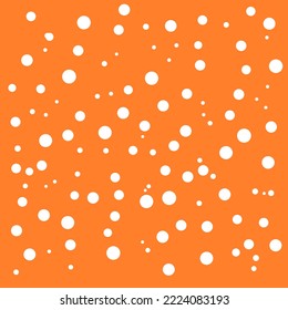 white circle on orange background. Seamless abstract background. Vector illustration.