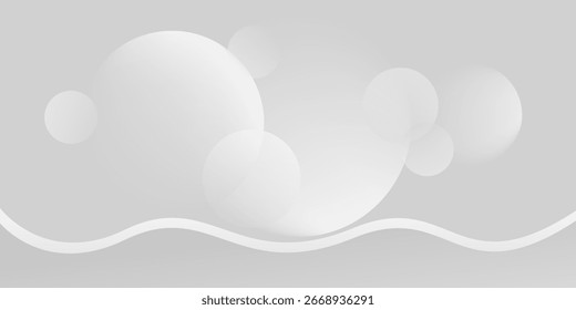 Círculo blanco que se superpone con el fondo moderno de la onda de la línea. concepto de diseño