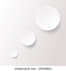 white circle paper pattern with drop shadow background (vector) 