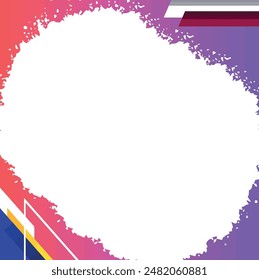 White circle with a pink, red, and purple gradient border. Perfect for graphic designs, social media posts, and feminine themed projects.