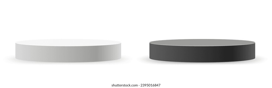 White circle podium, stage background transparent illustration