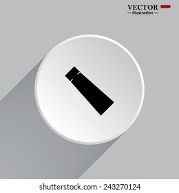 White circle with a shadow. tube for cream or another cosmetic remedy , vector illustration, EPS 10