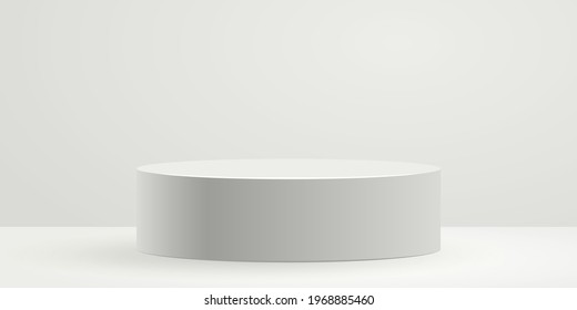 White circle stage background illustration
