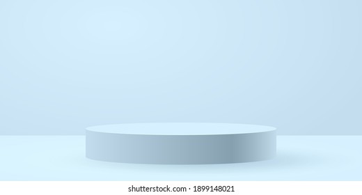 White circle stage background vector illustration