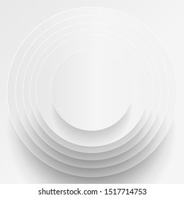 White circles abstract center space background material design